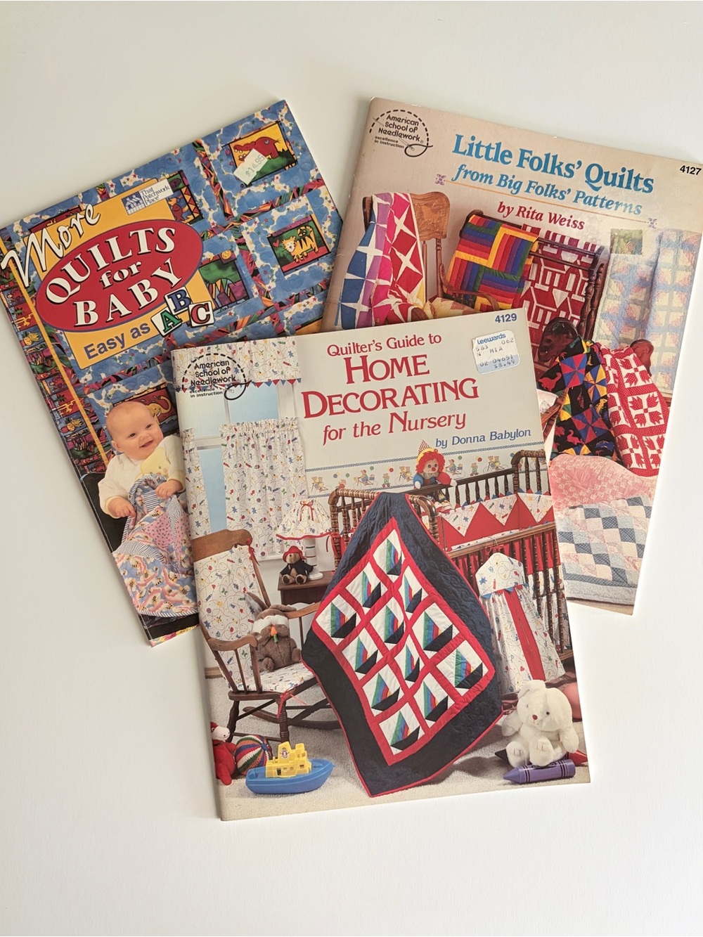 Lot of 3 Baby Nursery Sewing, Quilt & Pattern Books